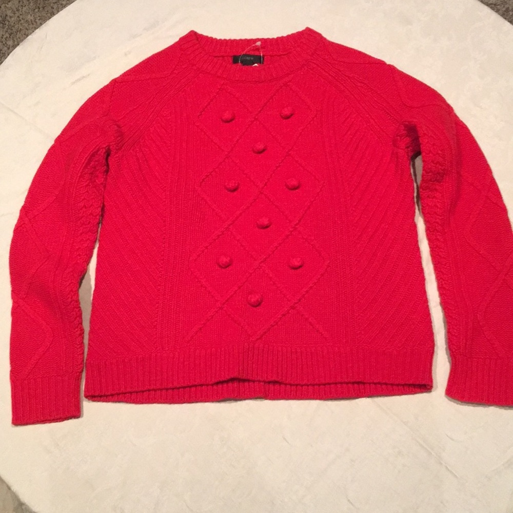 J. Crew red knit sweater